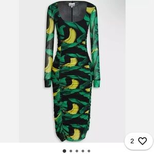 Green and Yellow Patterned Dress